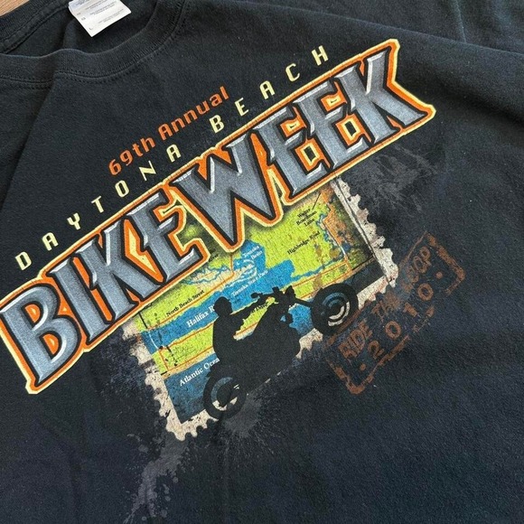 Daytona Beach Bike Week‎ 69th Annual Ride The Loop Graphic T-Shirt - Picture 4 of 6